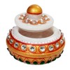 Purpledip Marble Sindoor Kumkum Dibbi: Small Box for Storing Makeup,