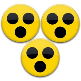 Stylebutton Set of Blind Badges Made of Metal | Blind Pin | Blind Badge with Safety Pin | 3 Points or ÖNORM V 2106, Metal