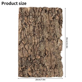 UOSIWYA Pack of 2 Cork Bark, Terrarium Back Panel for Turtles, Accessories, 30 x 20 cm, Cork Pieces, Tree Bark, Terrarium, Decorative Background, Natural Tree Bark Look for Reptiles, Birds, Climbing