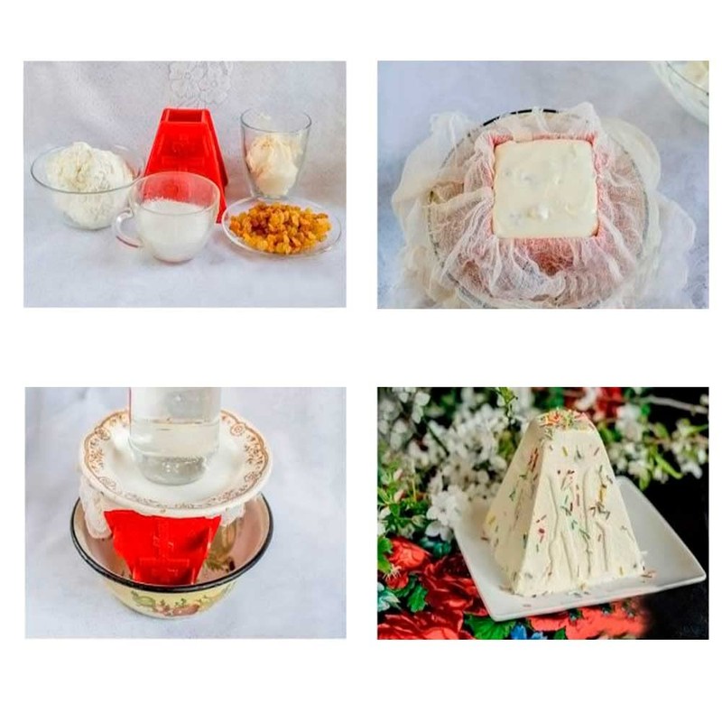 Red Russian Pascha Paskha Easter Xb Plastic Cheese Mold