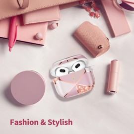 R-fun for AirPods 3rd Generation Case Cover,Cute Flroal TPU Protective Case for Women Girls with Keychain Compatible with for AirPods 3 Charging Case,Geometric