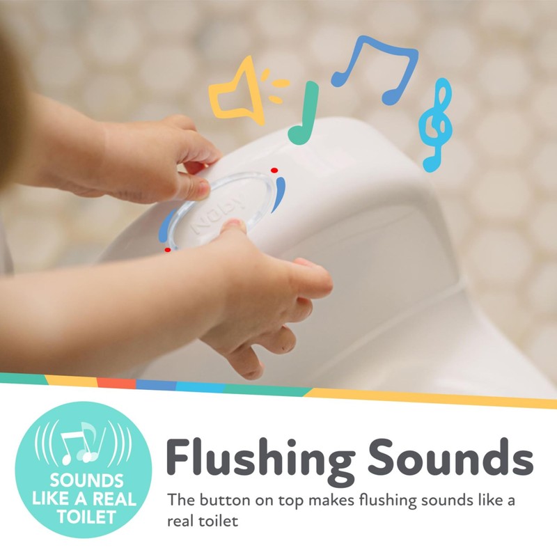 Nuby My Real Potty Training Toilet with Life-Like Flush Button