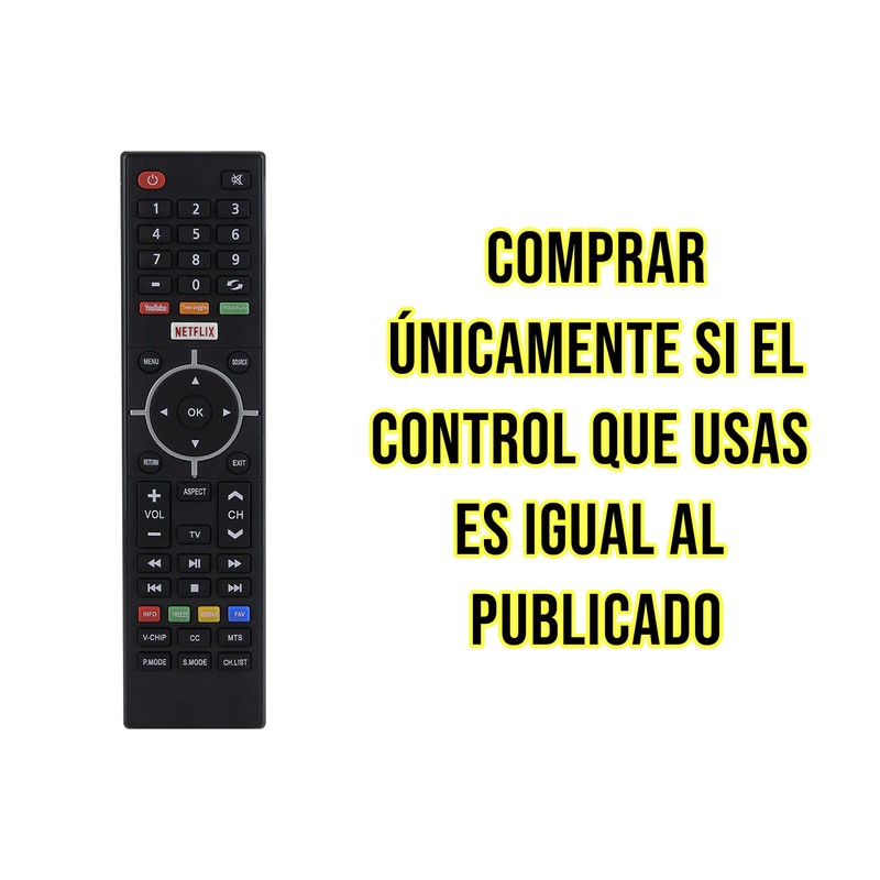 LIDERT Control Reemplazo Alux Atvio Atv3216iled Polaroid Element Smart TV