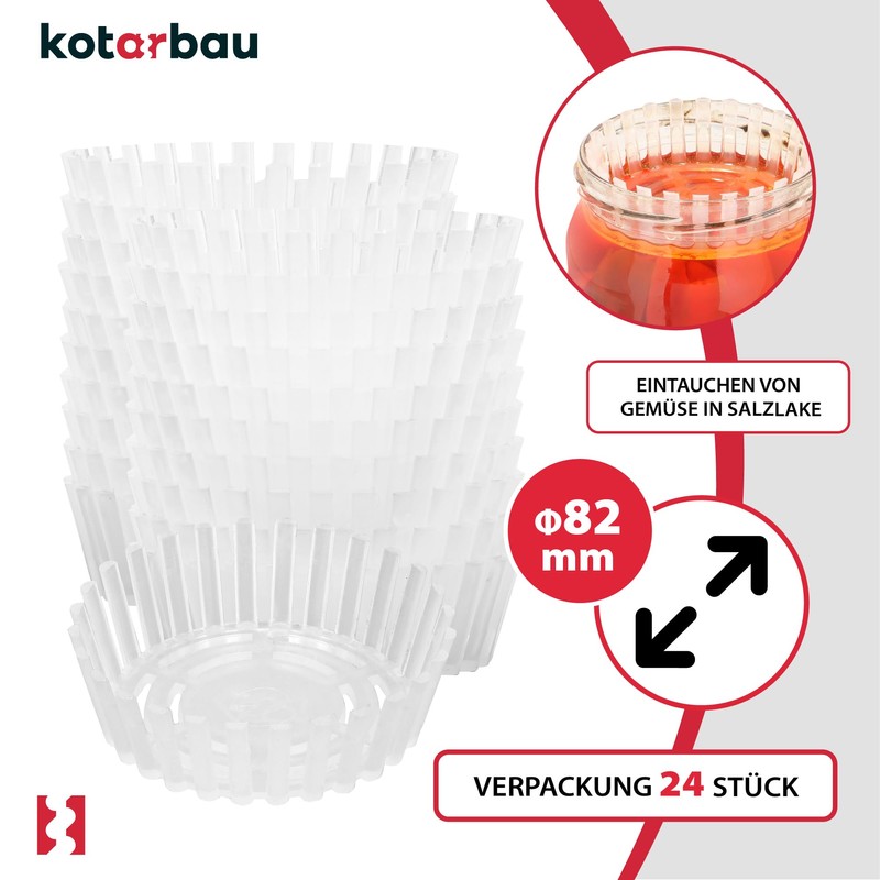 KOTARBAU® Set of 24 Fermentation Weight for Preserving Jars, Diameter