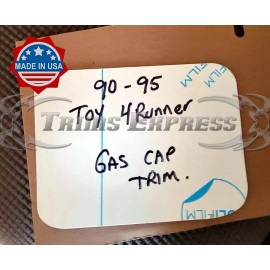 Trims Express fit:1990-1995 TOYOTA 4RUNNER Stainless Flat Gas Cap Cover Overlay Stick-On