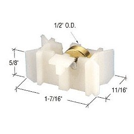 CRL 1/2" Flat Edge Steel Window Roller for Alenco Windows - G3166