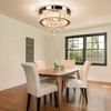 YPQXYHDA Dimmable Crystal Ceiling Light,11.8" Modern Crystal Chandeliers LED Flush