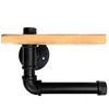 QUVIO Industrial Toilet Roll Holder with Shelf/Toilet Roll Holder Made