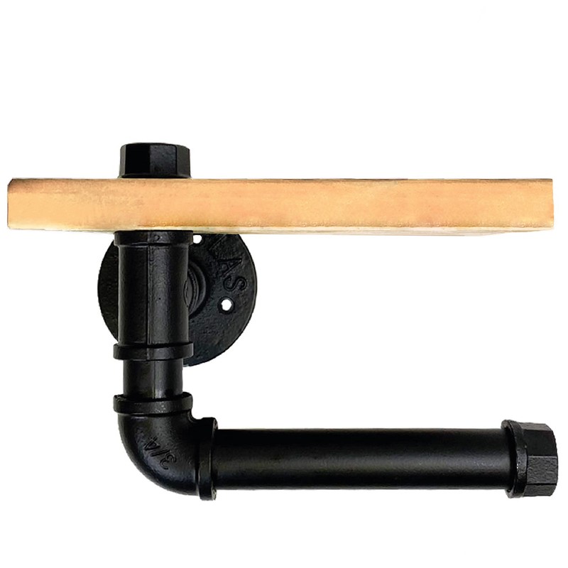 QUVIO Industrial Toilet Roll Holder with Shelf/Toilet Roll Holder Made