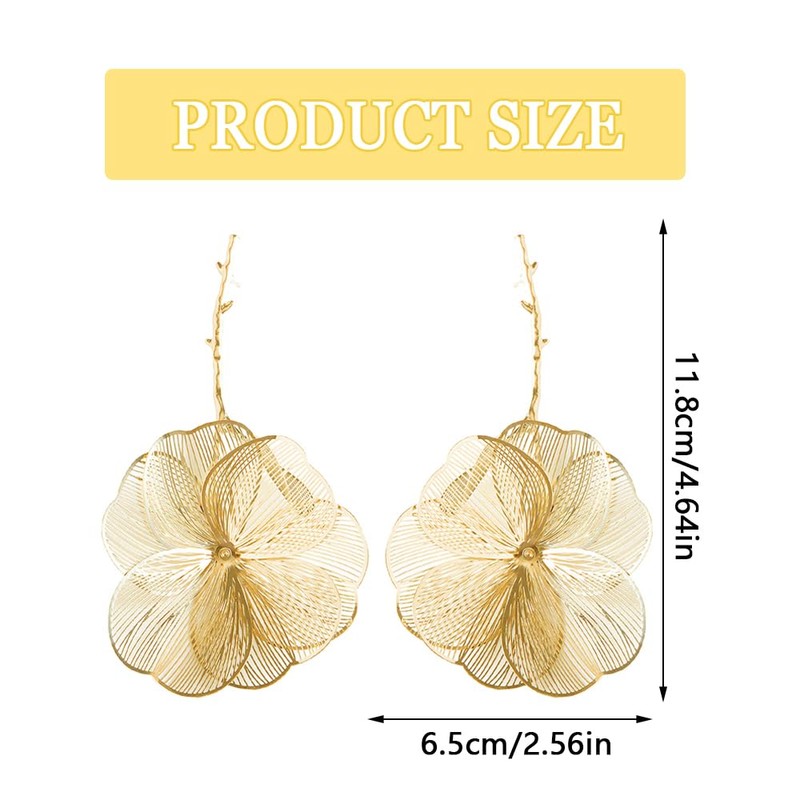XFSRG Women's Hypoallergenic Long Earrings Hanging Ginkgo Biloba Earrings with