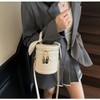Woven Crossbody Bags for Women Weave Bucket Cylinder Purses Small