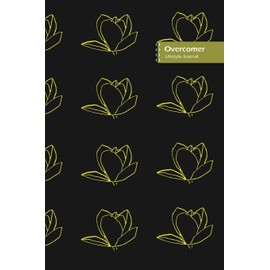 Overcomer Lifestyle Journal, Blank Write-in Notebook, Dotted Lines, Wide Ruled, Size (A5) 6 x 9 In (Black)