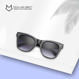 TECH-LINE-DIRECT FASHION ACCESSORIES Black 2022 Classic Cat Eye Sunglasses Women Vintage Oversized Gradient Sun Glasses Shades Female Luxury Designer UV400 Sunglass