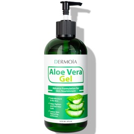 Aloe Vera Gel for Skin - 100% Aloe Vera for Sunburn Relief - Anti Aging After Sun Care with Pure Aloe Gel in USA - Hydrating Aloe Gel for Skin Eczema & Psoriasis Relief - Aloe Vera Gel for Face & Body