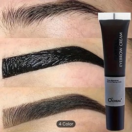 Waterproof Eyebrow Gel - Natural Peel-Off Dye Cream for All Skin Types eyebrow tint:_Black