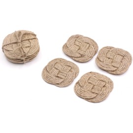 Roorkee Instruments India Jute Rope Coaster Set of Four-Nautical Gift-Beach Decor