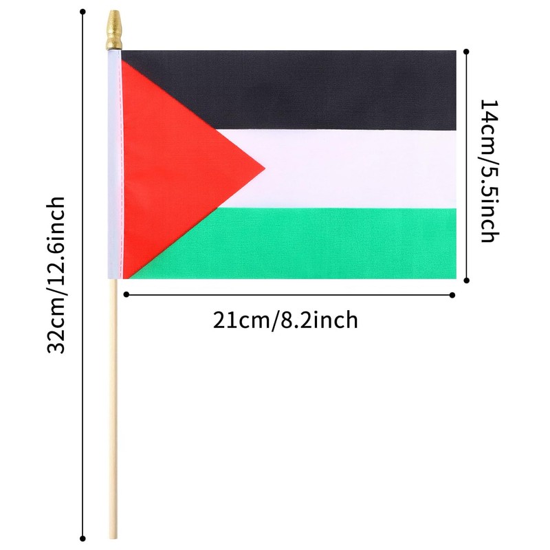 5 Pack Palestine Palestinians Small Mini Wood Hand Held Stick