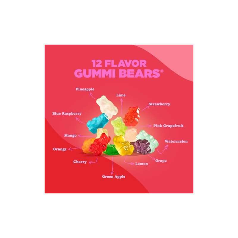 Albanese Candy, 12 Sabor Gummi Bears, 5 libra Bolsa