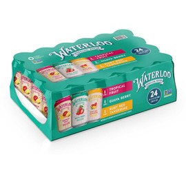 Waterloos Sparkling Water, 12 fl. oz., 24 Pack, Variety Pack