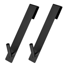 Shower Door Hooks,Glass Screen Hooks Extra Long Single Hook Stainless Stee Hanging Hooks No Drilling Required Door Hooks Towel Hooks Door Wreath Hanger Hook for Bathroom Bedroom Door(18cm*2.9cm)