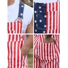 Bindefon American Flag Overalls Men,4th of July Cape,USA Sunglasses,Patriotic Socks,4