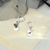 Ball Disc Dangle Hoop Earrings for Women Girls 925 Sterling