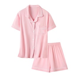 Umeyda Girls Pajamas Set, 2Pj Nightwear Button-Down Sleepwear for Kid 2 Piece Lounge Sets, Pink, 13-14 Years = Tag 170
