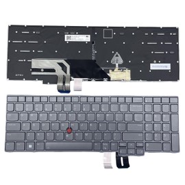 YIJIATech New Keyboard with Screwdriver US Layout for Lenovo ThinkPad P16 Gen 1 (21D6 21D7) Grey Backlight with Pointer Keyboard SN21F39283 5N21F3957 PK132B72B00 SG-B1520-XUA P16 BLGray