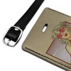 Boho Chic Bohemian Woman in Desert Rectangle Leather Luggage Card