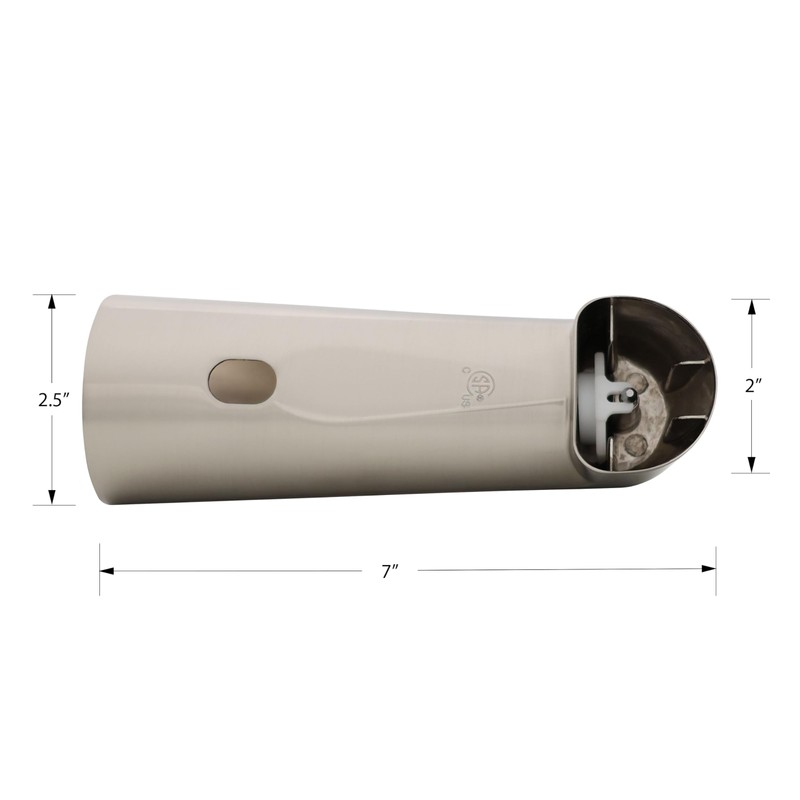 Westbrass E507DUS-07 Universal Fit 7" Diverter Tub Spout, Zinc, Satin