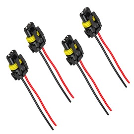 SHMZK 4 PCS 9005 HB3 9006 HB4 9012 Wire Harness Socket, Female Adapter Wiring Harness Sockets Wire Replacement, Automotive Wire Connector for Headlights Fog Lights, Car Accessories