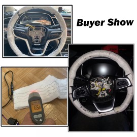 Xukey Car Winter Universal Heated Steering Wheel Cover DIY Kits Heater Pad Hand Warmer