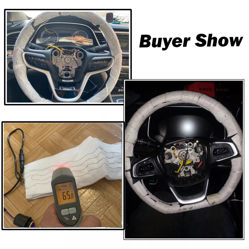 Xukey Car Winter Universal Heated Steering Wheel Cover DIY Kits