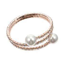 SAFIGLE Chic Double-Deck Rhinestone Bracelet Crystal Jewelry for Women Perfect for Parties and Weddings