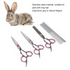 Pet Rabbit Grooming Scissors Stainless Steel Round Tip 4 in