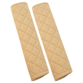 JX-SHOPPU Seat Belt Cushion, Seat Belt Cover, Cushion Pad, Set of 2, Shoulder Pad for Car, Car Accessories, Custom, Stylish (Beige)