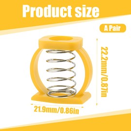 CPJJ 1 Pair C-Buckle Bicycle Spring Hinge Clamp, Folding Bicycle Hinge Clamp, Made of Plastic and Stainless Steel, Spring Replacement for Brompton, Folding Bike Accessories (Yellow), black