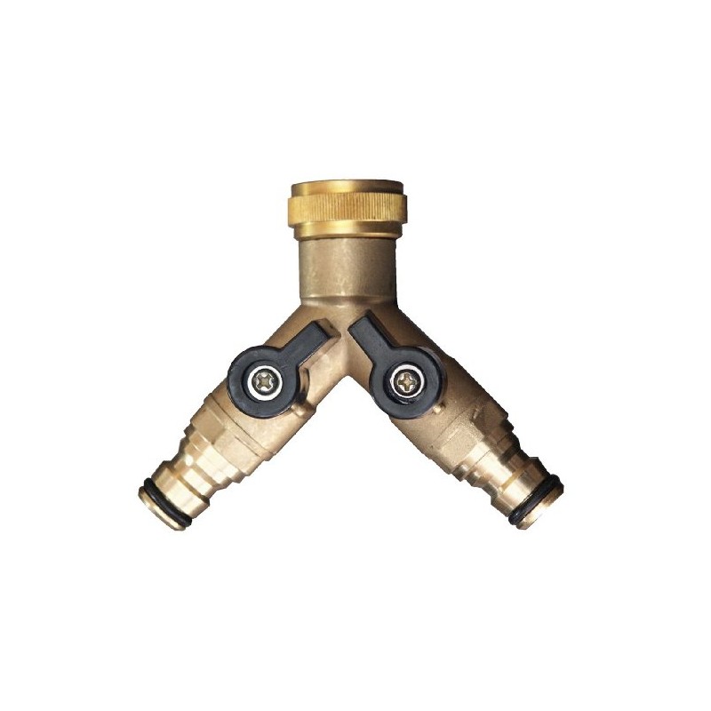 Cornat FLOR89510 Y-Distributing with 2 Ball Cocks of Brass, Multicolour