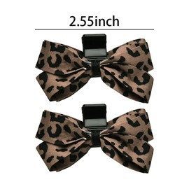 Leopard Bow Claw Clips for Women Leopard Print Hair Claw Clip for Thick Thin Hair Accessories Decoration Bowknot Barrette Clamps for Girls Cheetah Print Bow Clip Set Bowknot Jaw Clips