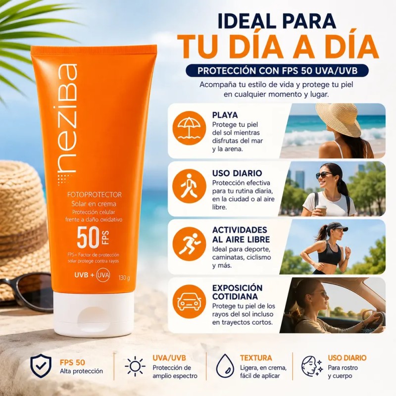 Protector Solar En Crema Neziba Fps 50 Niacinamida Uva/uvb