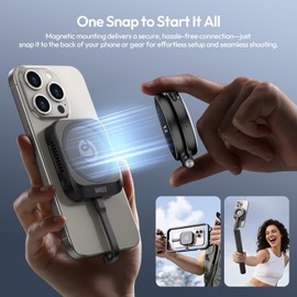 Ulanzi MA55 Magnetic SSD Enclosure M.2 NVMe USB 3.2 Gen 2 Type-C (10 Gbps), Aluminum Key Solid State Drive Case External Enclosure for 2230/2242 SSDs, Completible with Magsafe, iphone15 16 Series