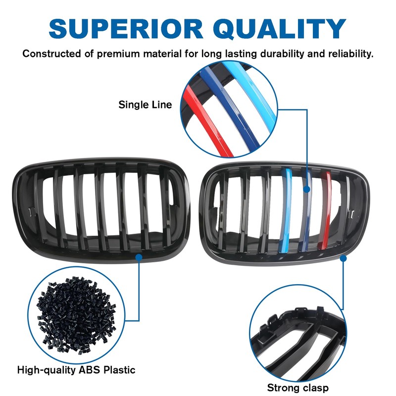 BILLDIO Front Grill Color Grille For 2007-2014 X5 E70 X6