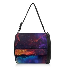 Hudotybom Hanging Toilet Paper Holder Galaxy Camping Paper Towel Holder Portable Car Roll Paper Storage Bag with Adjustable Strap Suitable for Bathroom, Tent, Car, Kitchen