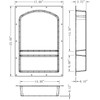 Uni-Green Recessed Shower Niche 17X25 Arch Double Shelf-Shower Cube for