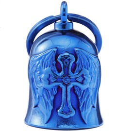 Motorcycle Men and Women Bell - Motorcycle Black Angel Bell, Christmas and Thanksgiving Gift (Black Silver)