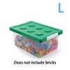 Building Blocks Storage Box for Kids - Transparent Stackable Organizer
