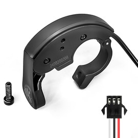 HUDAMZKY Electric Bike Scooter YH-01 Thumb Throttle for 22mm Left and Right Handlebars 24V 36V 48V 60V 72V Electric E-Bikes 3 pin for mini Bike Parts Assist (Grey Plug(SM Female Plug)