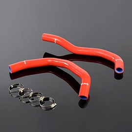 G-PLUS Silicone Radiator Hose Pipe Kit Clamps Compatible With 2003-2007 Honda Accord CM 2.4L l4 K24A,Red