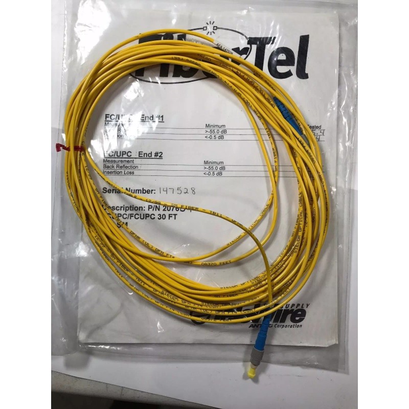 FiberTel SIECOR OPTICAL CABLE 12/99 SM FIBER TB11 30ft