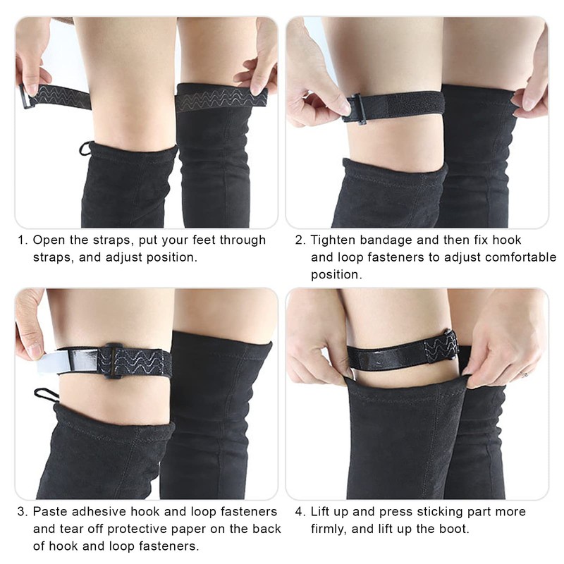 Knee boots straps, 2 pieces Knee boots women anti-slip boots